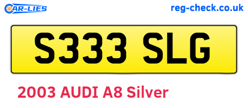S333SLG are the vehicle registration plates.