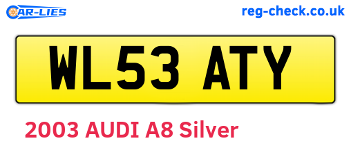 WL53ATY are the vehicle registration plates.