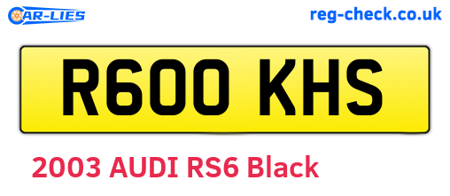 R600KHS are the vehicle registration plates.