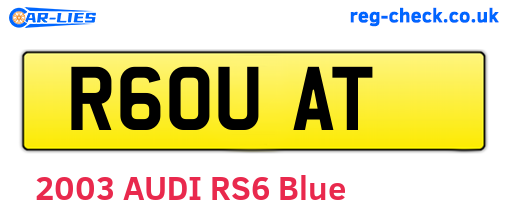 R60UAT are the vehicle registration plates.