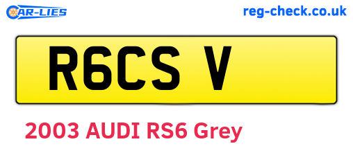 R6CSV are the vehicle registration plates.