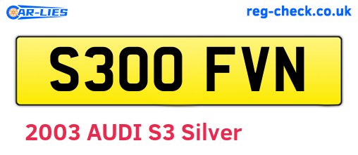 S300FVN are the vehicle registration plates.