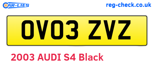 OV03ZVZ are the vehicle registration plates.