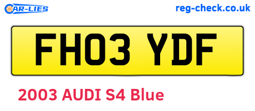 FH03YDF are the vehicle registration plates.