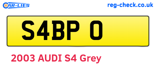 S4BPO are the vehicle registration plates.