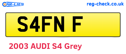 S4FNF are the vehicle registration plates.