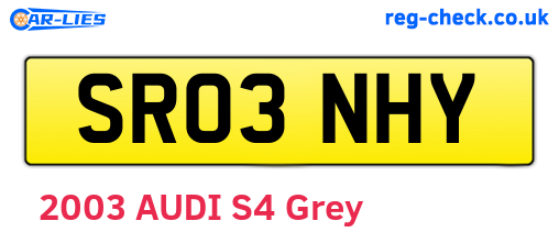 SR03NHY are the vehicle registration plates.