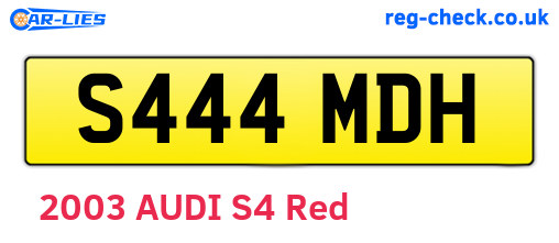 S444MDH are the vehicle registration plates.