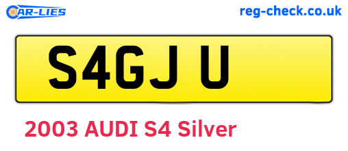 S4GJU are the vehicle registration plates.
