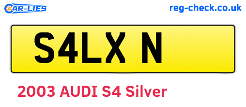 S4LXN are the vehicle registration plates.