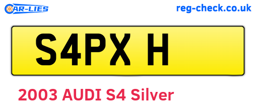 S4PXH are the vehicle registration plates.