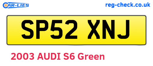 SP52XNJ are the vehicle registration plates.