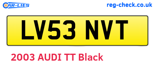 LV53NVT are the vehicle registration plates.