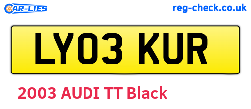 LY03KUR are the vehicle registration plates.
