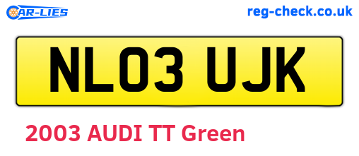NL03UJK are the vehicle registration plates.