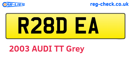 R28DEA are the vehicle registration plates.