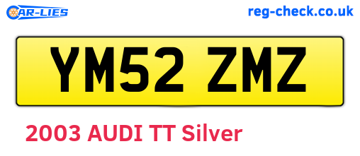 YM52ZMZ are the vehicle registration plates.