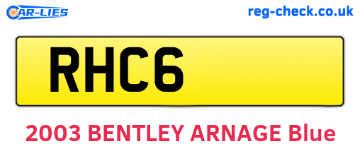 RHC6 are the vehicle registration plates.