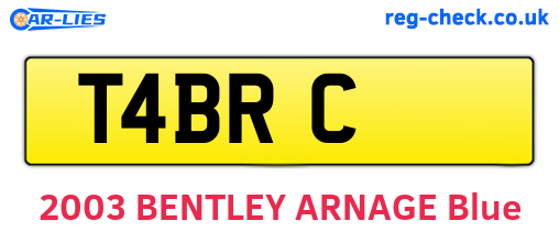 T4BRC are the vehicle registration plates.