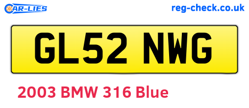 GL52NWG are the vehicle registration plates.