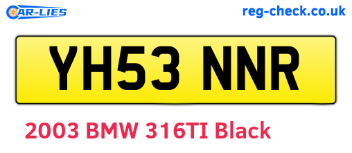 YH53NNR are the vehicle registration plates.