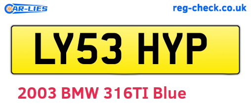 LY53HYP are the vehicle registration plates.