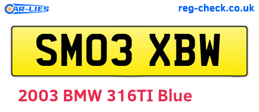 SM03XBW are the vehicle registration plates.