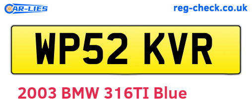 WP52KVR are the vehicle registration plates.