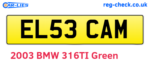 EL53CAM are the vehicle registration plates.