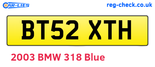 BT52XTH are the vehicle registration plates.