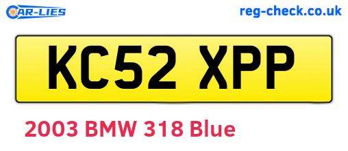 KC52XPP are the vehicle registration plates.