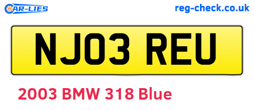NJ03REU are the vehicle registration plates.