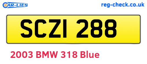 SCZ1288 are the vehicle registration plates.