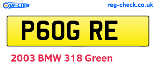 P60GRE are the vehicle registration plates.