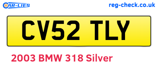 CV52TLY are the vehicle registration plates.
