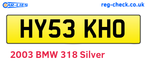 HY53KHO are the vehicle registration plates.
