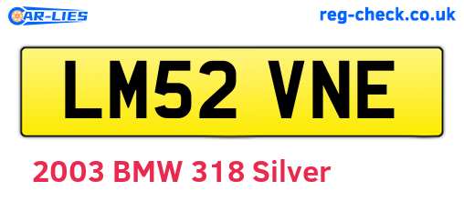 LM52VNE are the vehicle registration plates.