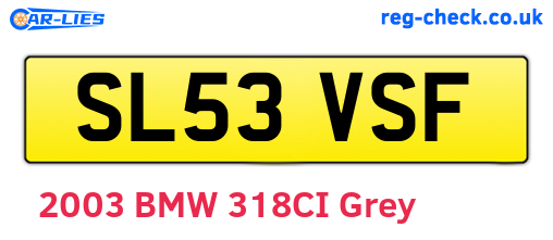 SL53VSF are the vehicle registration plates.