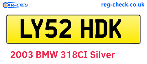 LY52HDK are the vehicle registration plates.