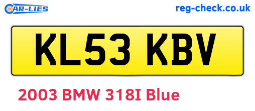 KL53KBV are the vehicle registration plates.