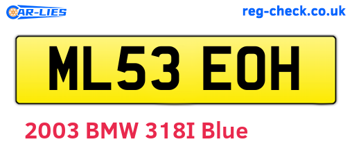ML53EOH are the vehicle registration plates.