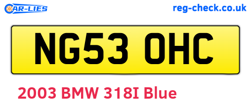 NG53OHC are the vehicle registration plates.