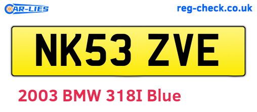 NK53ZVE are the vehicle registration plates.