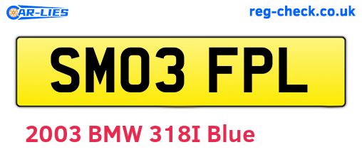 SM03FPL are the vehicle registration plates.