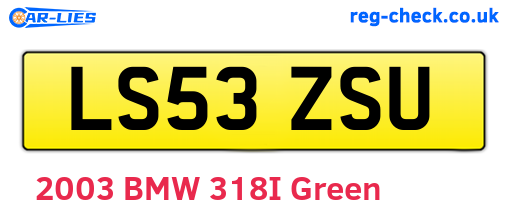 LS53ZSU are the vehicle registration plates.