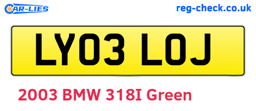 LY03LOJ are the vehicle registration plates.