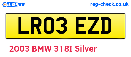 LR03EZD are the vehicle registration plates.