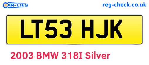 LT53HJK are the vehicle registration plates.