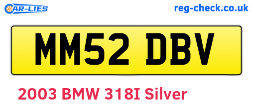 MM52DBV are the vehicle registration plates.