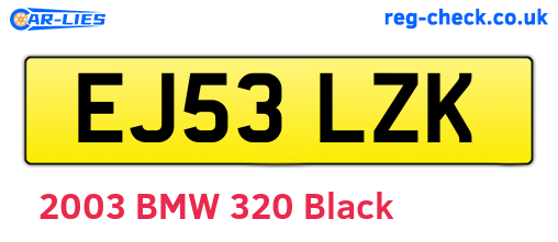 EJ53LZK are the vehicle registration plates.